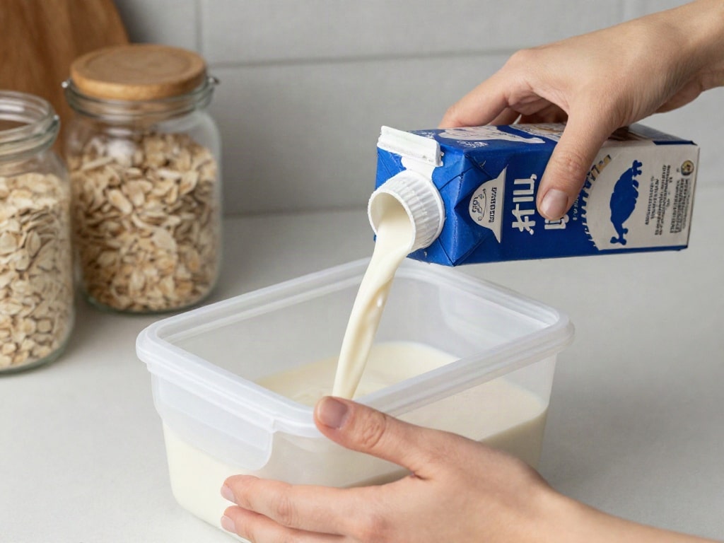 Pflanzenmilch einfrieren