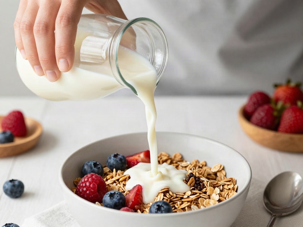 Pflanzenmilch für Müsli